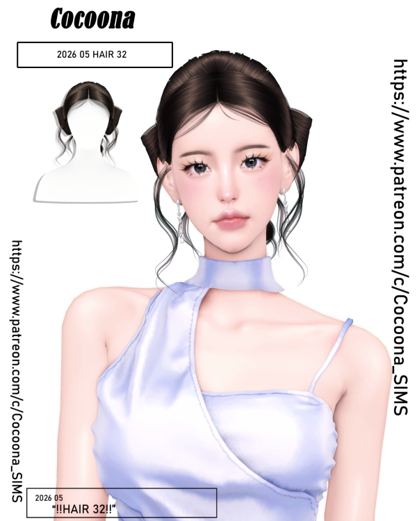 Alpha Cocoona_HAIR 32 by simsfinds - The Sims 4 Custom Content