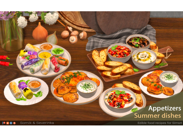 Alpha Summer Gourmet Appetizers by Somik_Severinka - The Sims 4 Custom Content