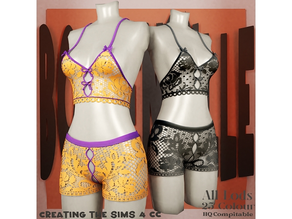 Alpha Boe_Olivia Ningtyas Outfit Lace - The Sims 4 Custom Content