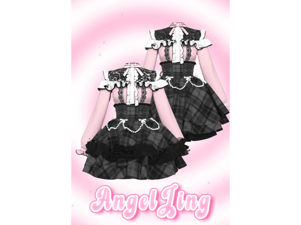 Alpha AngelJing 蕾系连衣裙 - The Sims 4 Custom Content