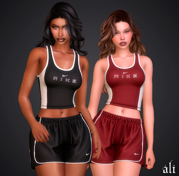 Alpha NIKE set JUL2026 by simsfinds - The Sims 4 Custom Content