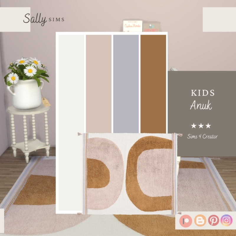 Alpha Kids ANUK (Walls and Rug) by sally4sims - The Sims 4 Custom Content