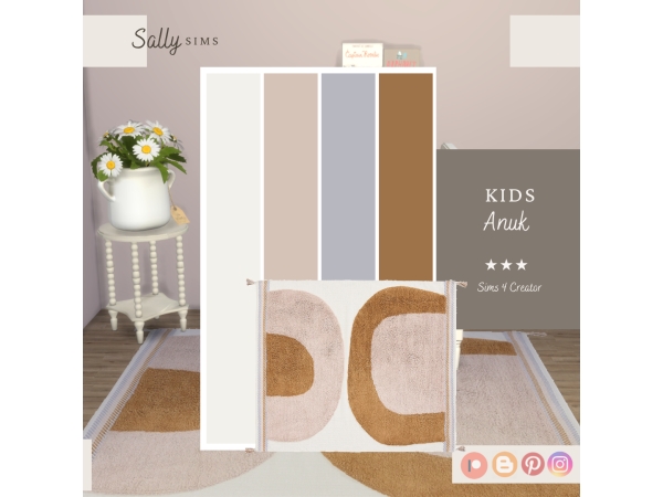 Alpha Kids ANUK (Walls and Rug) - The Sims 4 Custom Content