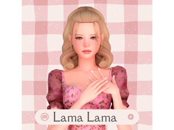 Maxis Match Hair Mary lou by LamaLamaLove - The Sims 4 Custom Content