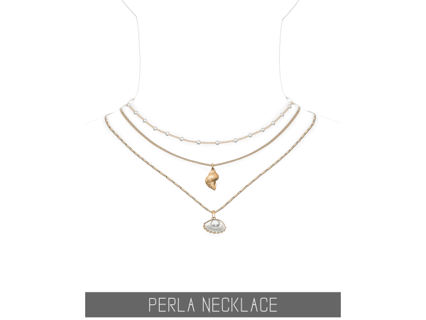 Alpha PERLA NECKLACE by simpliciaty - The Sims 4 Custom Content
