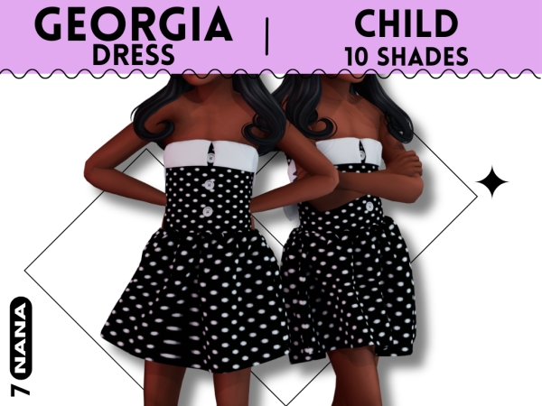 Maxis Match 7NANA (Georgia) Dress for Children - The Sims 4 Custom Content