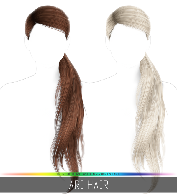 Alpha ARI HAIR by simsfinds - The Sims 4 Custom Content