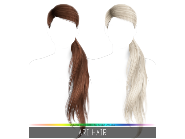 Alpha ARI HAIR by simpliciaty - The Sims 4 Custom Content