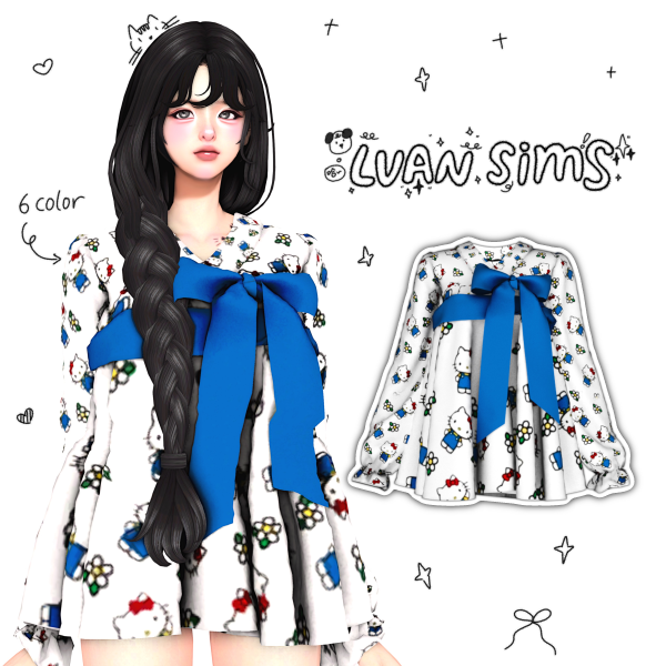 Mix [LVAN]Cute pajamas A35 A36 A37 by simsfinds - The Sims 4 Custom Content