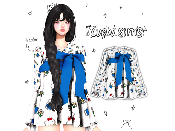 Mix [LVAN]Cute pajamas A35 A36 A37 - The Sims 4 Custom Content