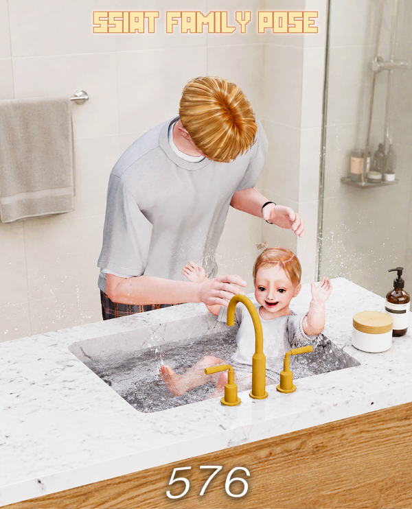 Mix Splish Splash Sleep Infant Care Pose by simsfinds - The Sims 4 Custom Content