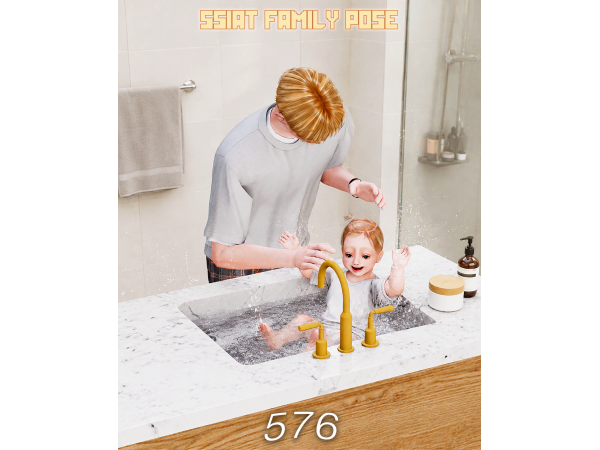 Mix Splish Splash Sleep Infant Care Pose by sims4ssiat - The Sims 4 Custom Content
