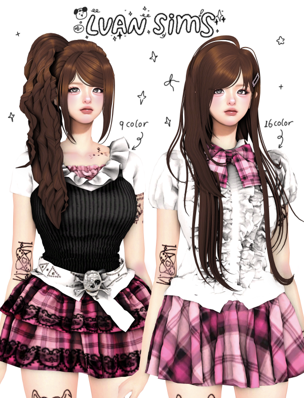 Alpha [LVAN]Latin American dress A33 A34 by simsfinds - The Sims 4 Custom Content