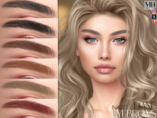 Alpha Diane Eyebrows - The Sims 4 Custom Content