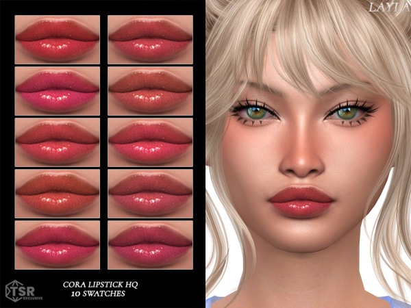 Alpha tsr Layla Cora Lipstick HQ - The Sims 4 Custom Content