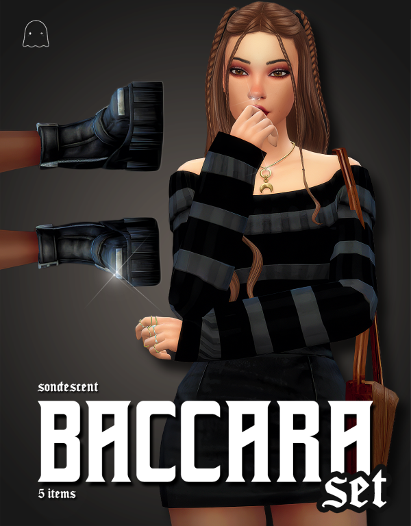 Maxis Match BACCARA SET by simsfinds - The Sims 4 Custom Content
