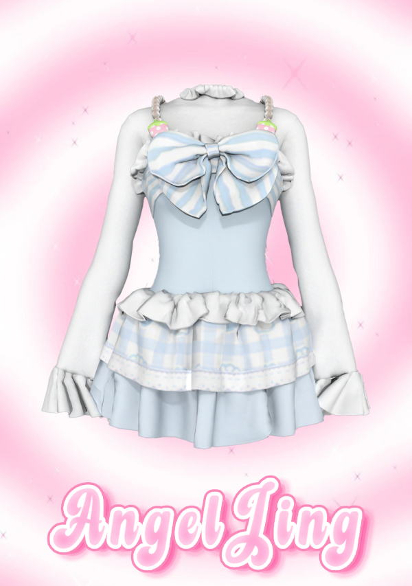 Mix AngelJing Long Sleeve Bow Patchwork Suit by simsfinds - The Sims 4 Custom Content