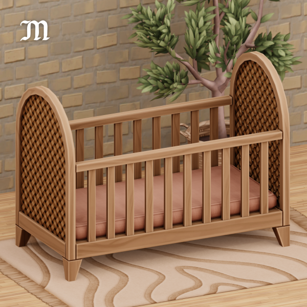 Maxis Match Freja Crib (Improved and Functional) by simsfinds - The Sims 4 Custom Content