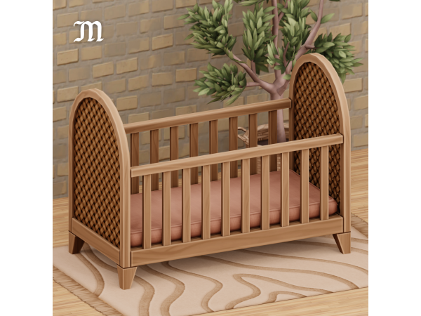Maxis Match Freja Crib (Improved and Functional) by myshunosun - The Sims 4 Custom Content