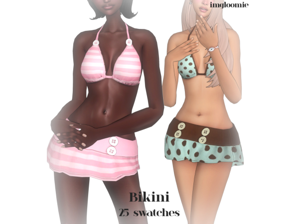Maxis Match BIKINI SET by imgloomie - The Sims 4 Custom Content
