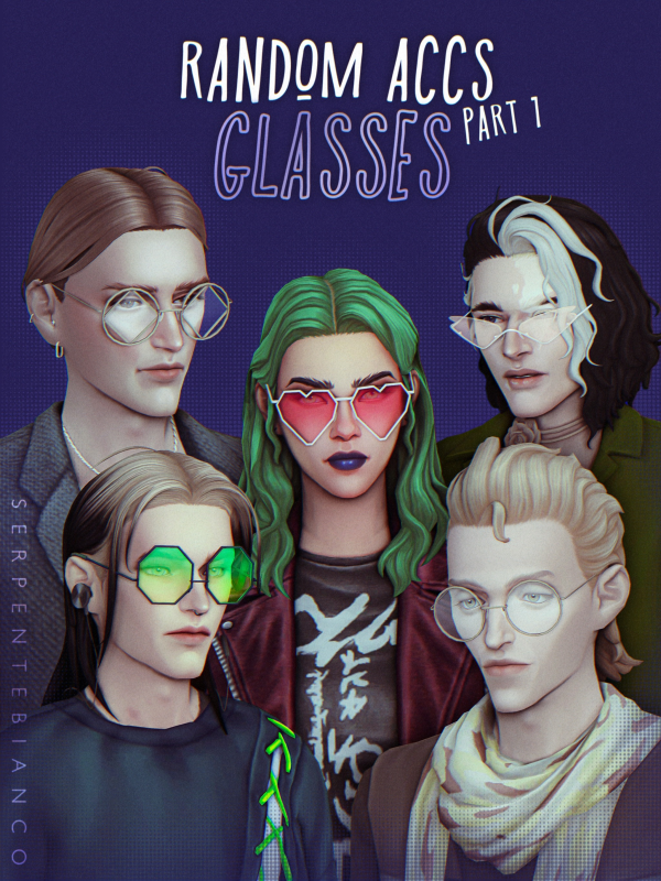 Maxis Match Random accs part 1 Glasses by simsfinds - The Sims 4 Custom Content