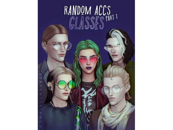 Sims 4 Maxis Match  CC: Random accs - part 1 | Glasses by SER_BIA