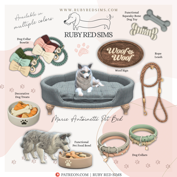 Alpha Antoinette Pet Set by simsfinds - The Sims 4 Custom Content
