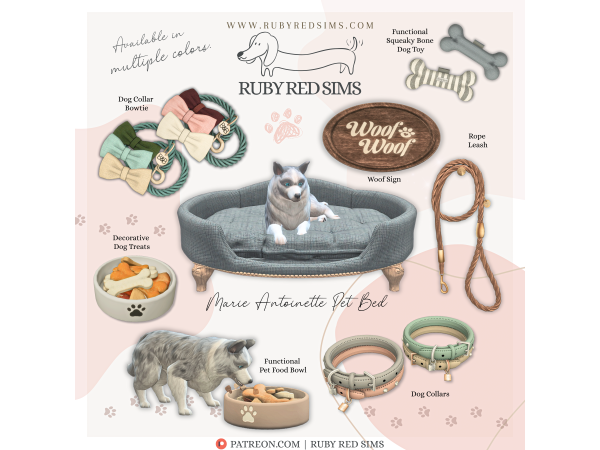 Alpha Antoinette Pet Set by rubyredsims - The Sims 4 Custom Content
