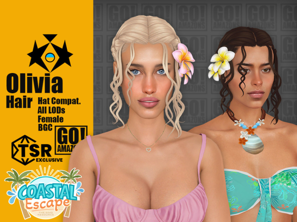 Maxis Match Olivia Hair - The Sims 4 Custom Content