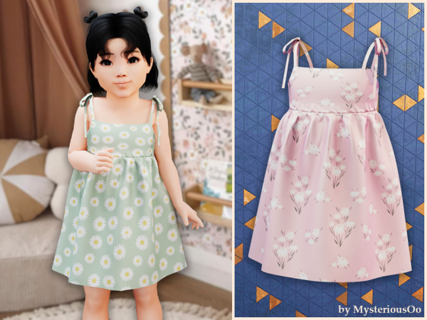 Toddler - Floral tie-strap dress by MysteriousOo