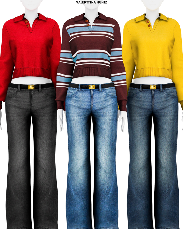 Alpha Sasha sweater Early access by valentinamuniz - The Sims 4 Custom Content