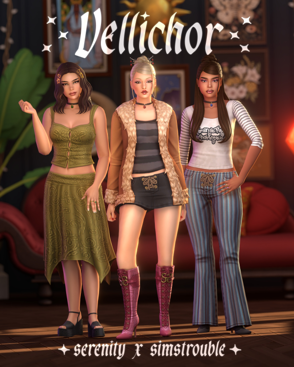 Maxis Match Serenity x Simstrouble The Vellichor Collection by simsfinds - The Sims 4 Custom Content