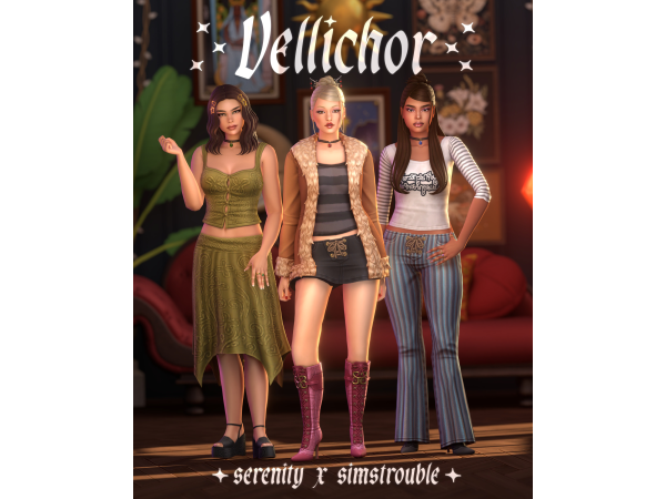 Maxis Match Serenity x Simstrouble The Vellichor Collection - The Sims 4 Custom Content