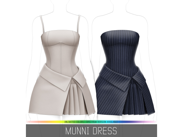 Alpha MUNNI DRESS - The Sims 4 Custom Content