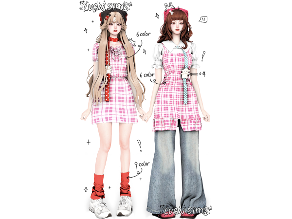 Alpha [LVAN]Cute sheep outfit A21A22A23 - The Sims 4 Custom Content