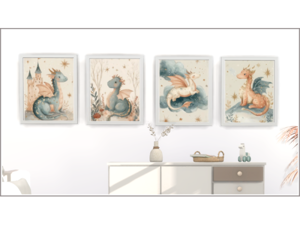 Mix Pippa Wall Arts - The Sims 4 Custom Content