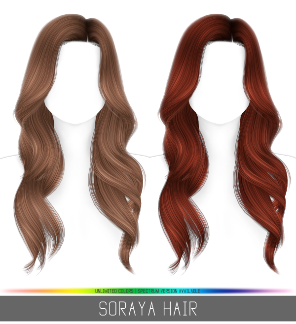 Alpha SORAYA HAIR by simsfinds - The Sims 4 Custom Content