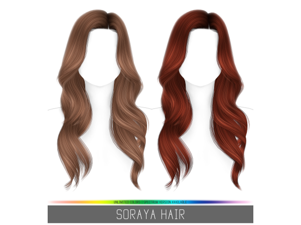 Alpha SORAYA HAIR by simpliciaty - The Sims 4 Custom Content