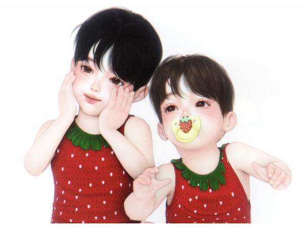 Alpha MOOOD hair Conversion toddler and infant by HOOHING - The Sims 4 Custom Content
