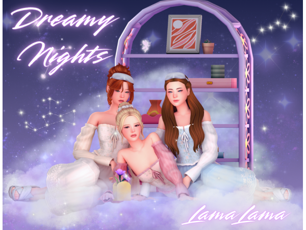 Maxis Match Dreamy Nights Set by LamaLamaLove - The Sims 4 Custom Content