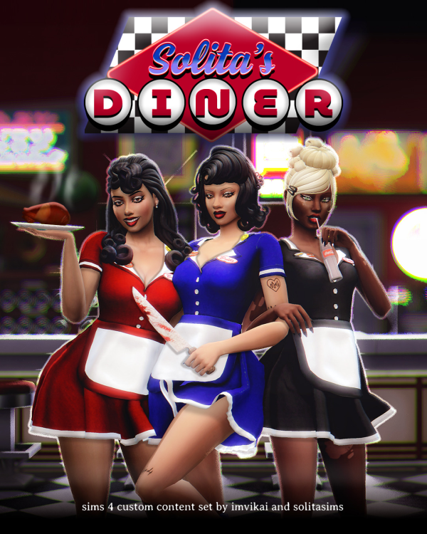 Maxis Match SOLITA'S DINER A HAIR COLLECTION by simsfinds - The Sims 4 Custom Content