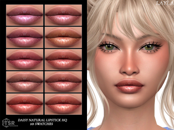 Alpha tsr Layla Daisy Natural Lipstick HQ - The Sims 4 Custom Content