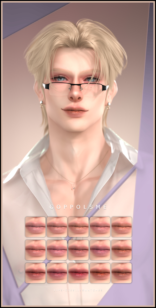 Alpha GPME GOLD Lips CC58 by simsfinds - The Sims 4 Custom Content