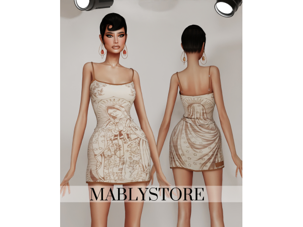 Alpha MablyStore Mary Dress - The Sims 4 Custom Content