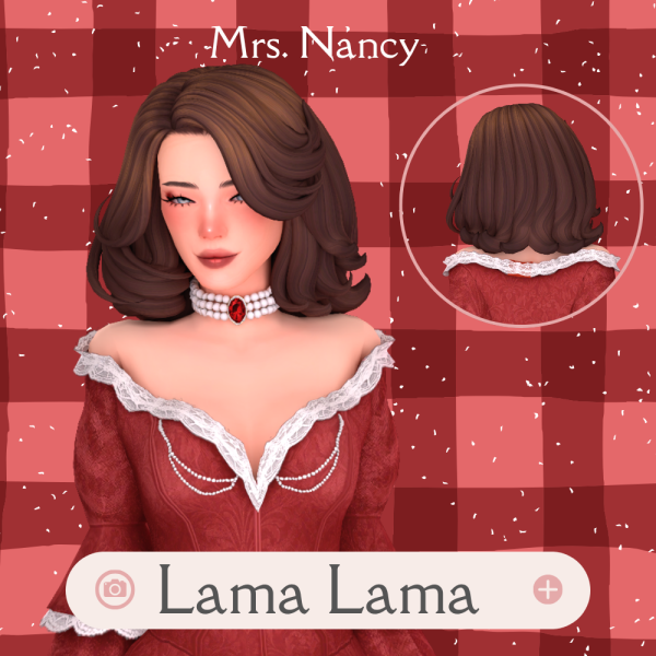 Maxis Match Hair Mrs Nancy by simsfinds - The Sims 4 Custom Content