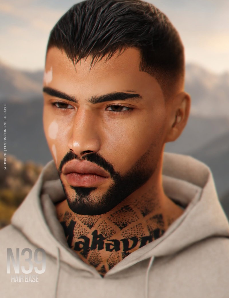 Alpha HAIR BASE N39 (FREE) by volkstonesims - The Sims 4 Custom Content