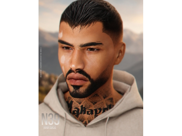 Alpha HAIR BASE N39 (FREE) - The Sims 4 Custom Content
