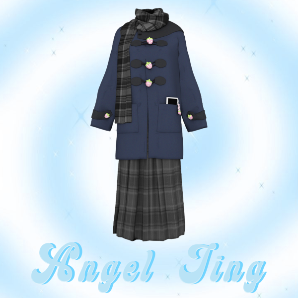 Mix AngelJing Japanese Strawberry Button JK Coat by simsfinds - The Sims 4 Custom Content
