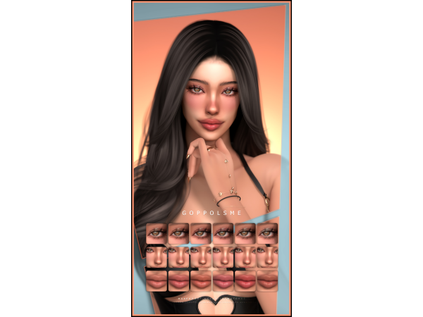 Alpha GPME GOLD MAKEUP SET CC124 by goppolsme - The Sims 4 Custom Content