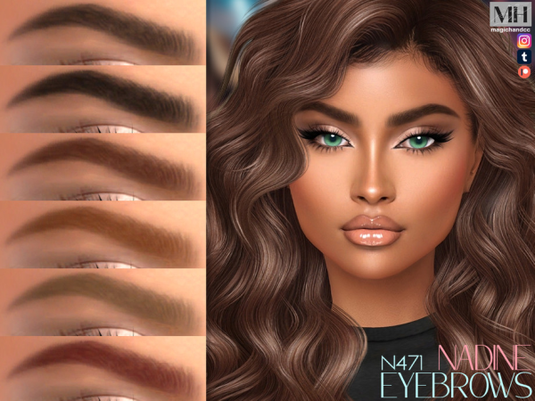 Alpha Nadine Eyebrows - The Sims 4 Custom Content